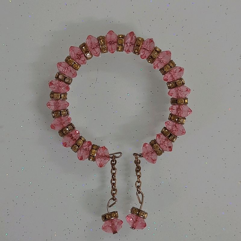 Rose Crystal Beaded Bracelet💗