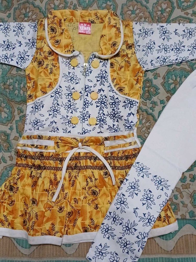 Girls Yellow Floral Set