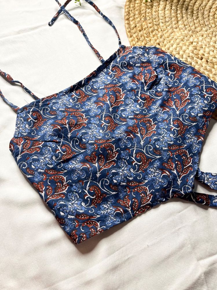 Boho Floral Print Crop Top