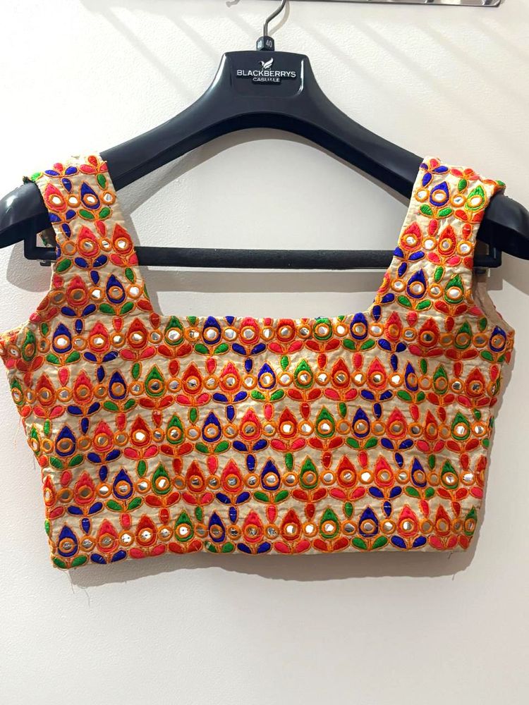 Embroidered Mirror Work Blouse