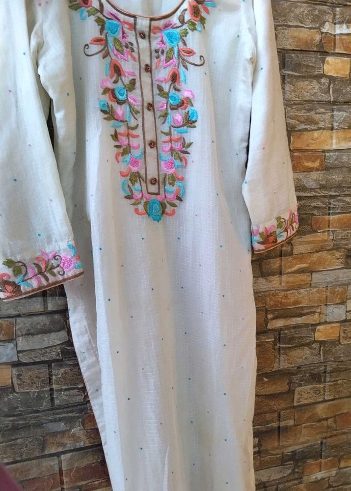 Kota Embroidered Kurta