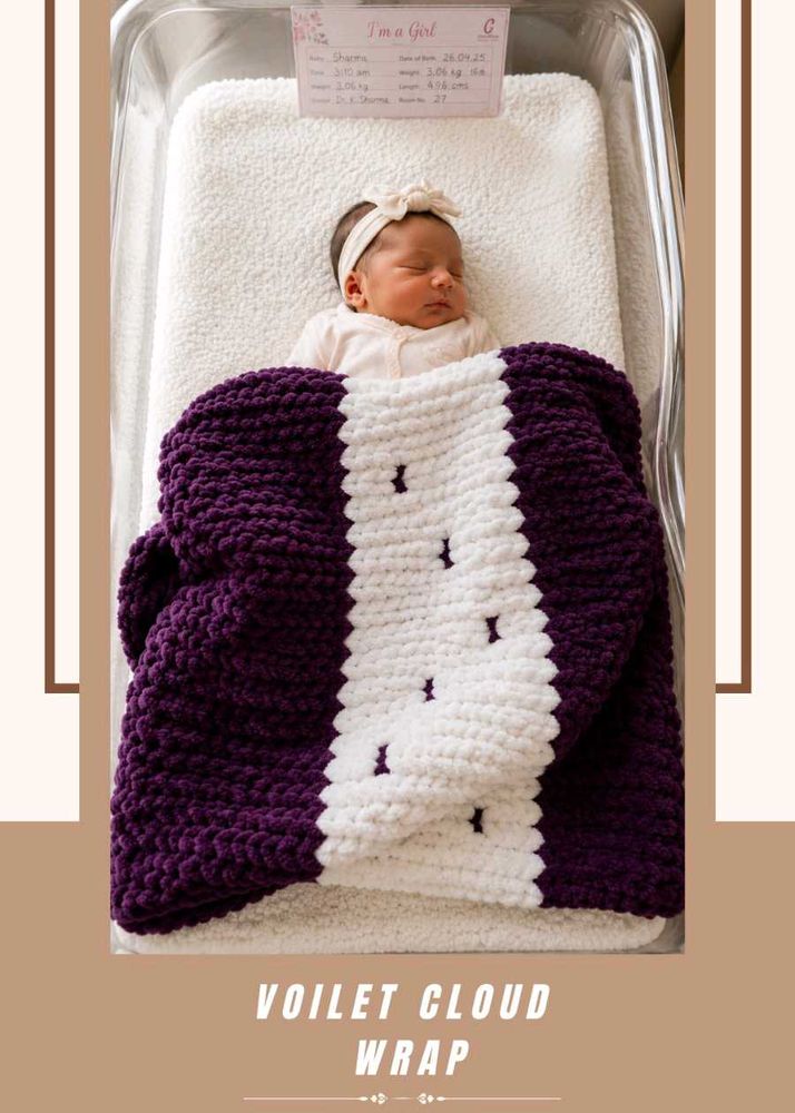 Voilet Cloud Wrap - Infant blanket. (Purely new)