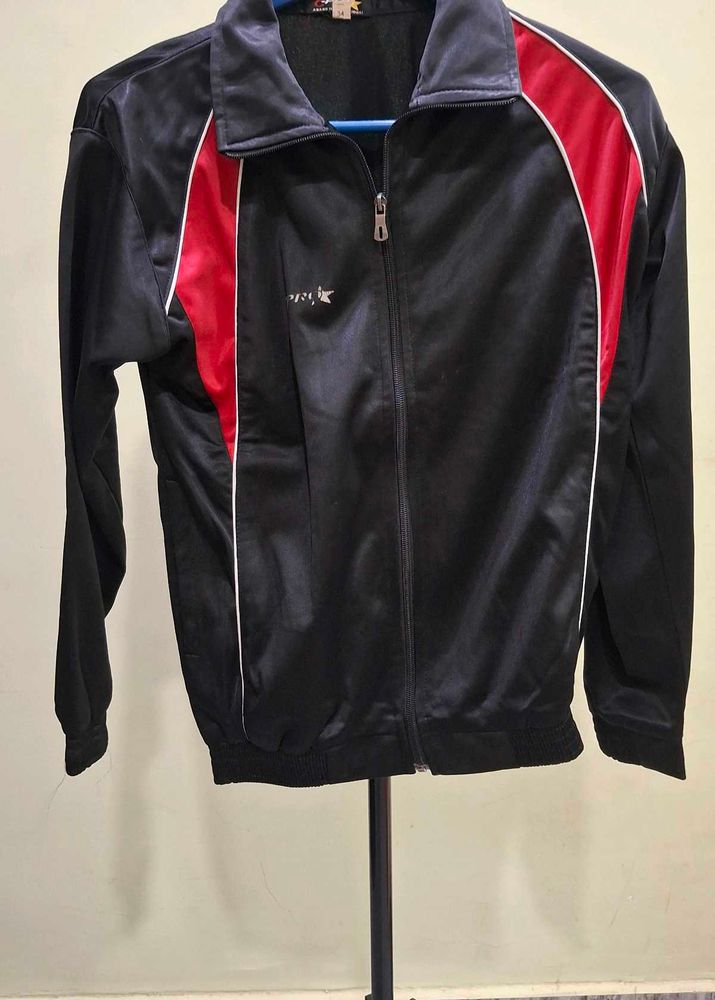Men's Black &amp; Red Track Jacket