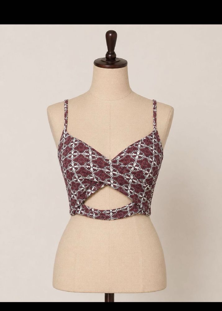 Stylish Cut-Out Crop Top