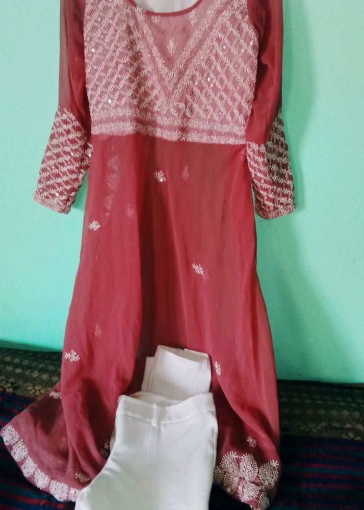 Beautiful Embellished Kurti with Pants