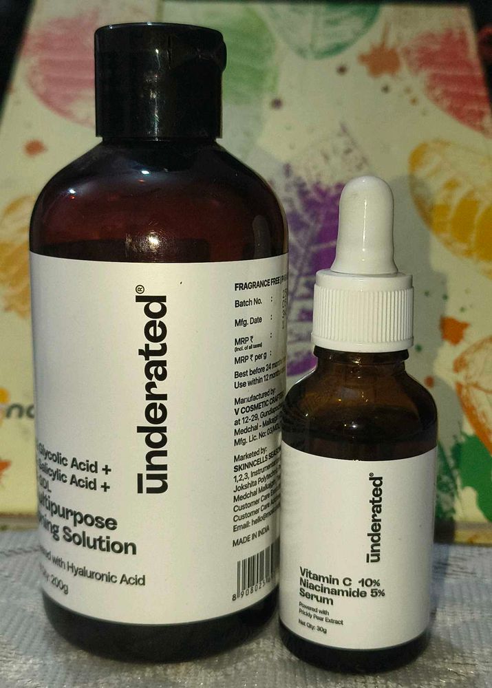 COMBO vit c serum and glycolic toner