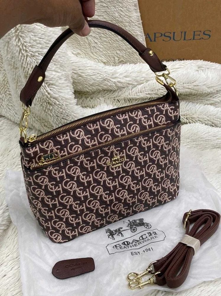 IMPORTED**12A COACH SHOULDER BAG AND LONG BELT SLI