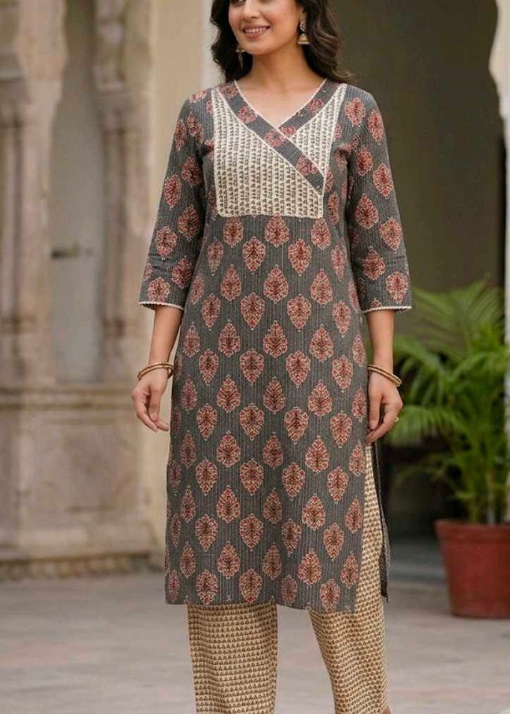 New cotton kurta pant set