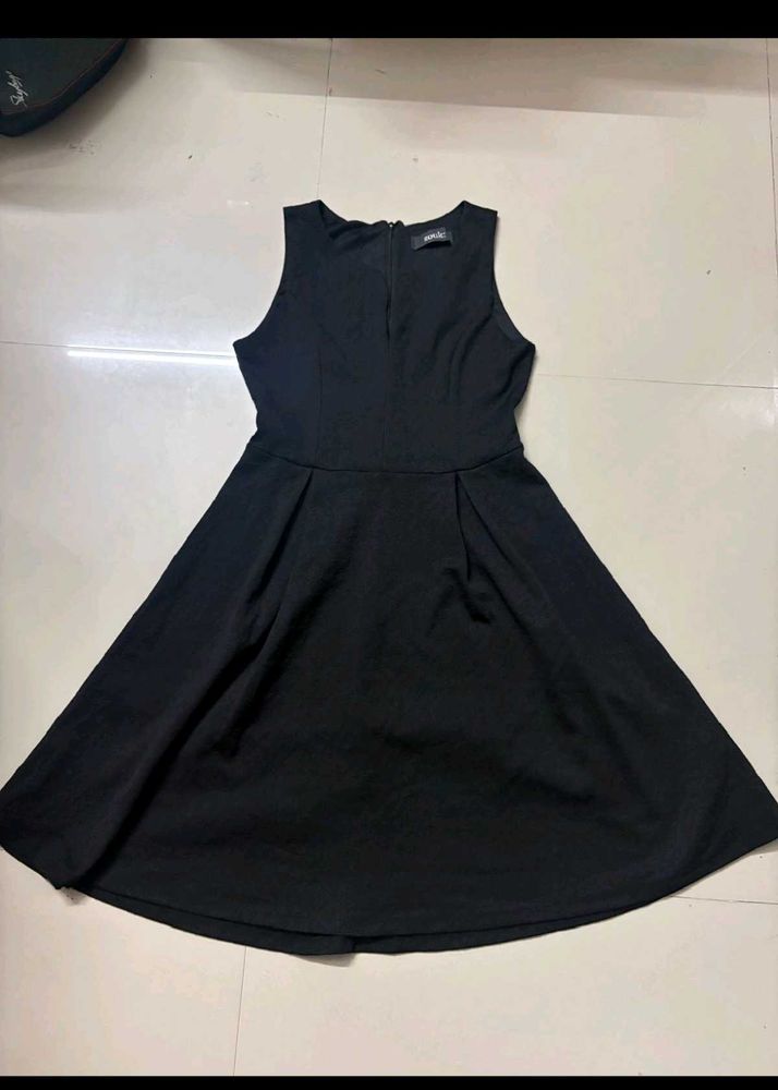 Classic Black Sleeveless Fit &amp; Flare Dress