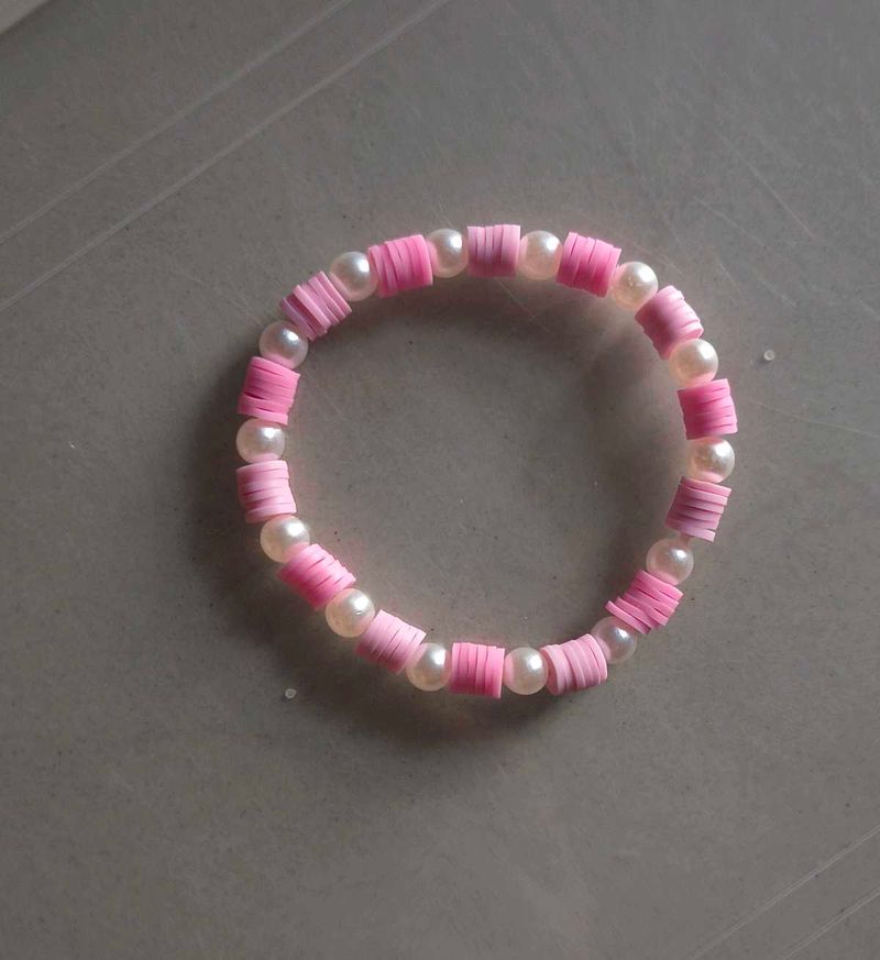 Cute Pink Beaded Bracelet