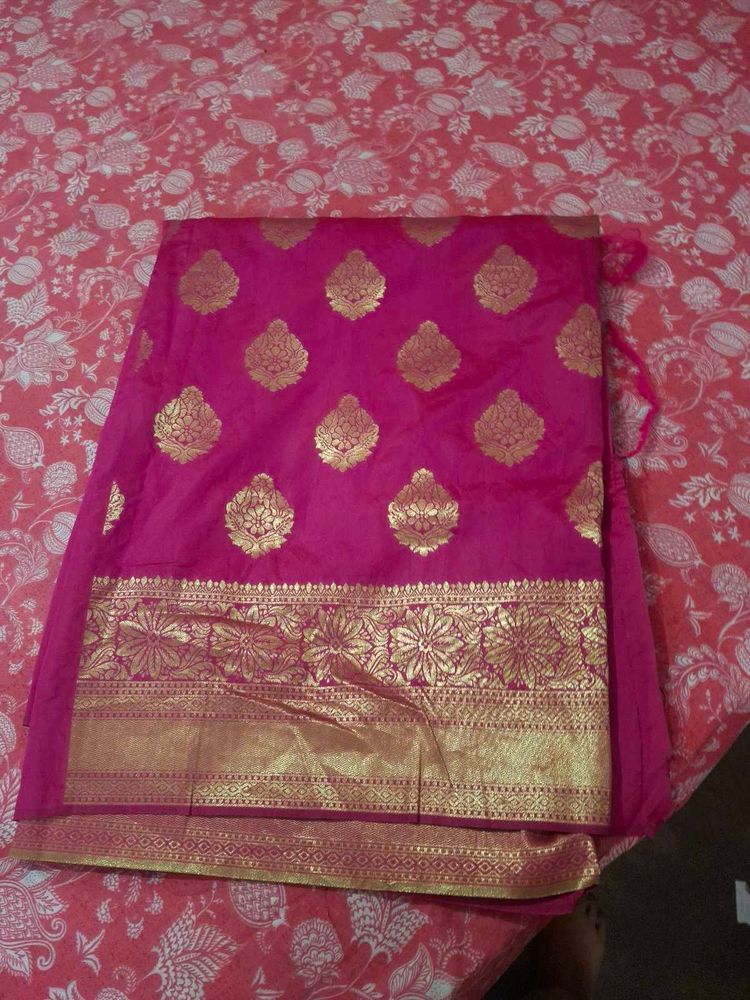 PINK BANARASI SARRE