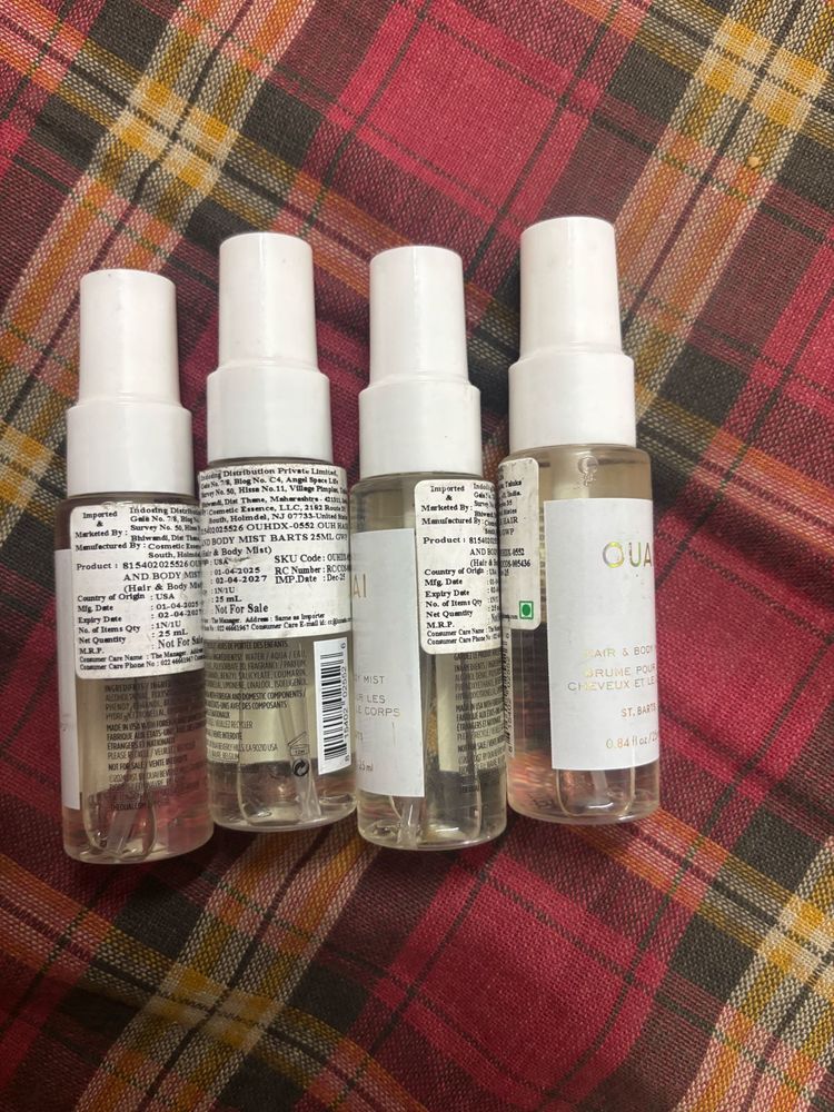 Set of 4 Travel Size Body Mists