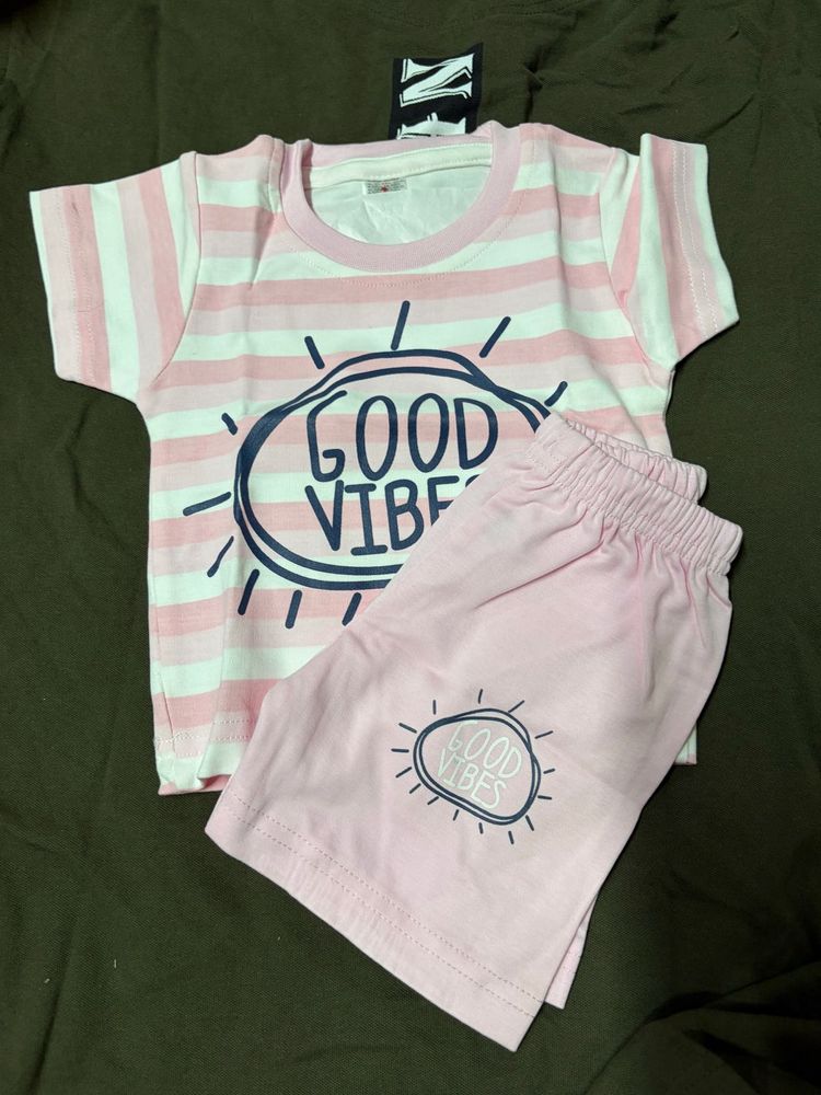 Cute "Good Vibes" Striped Outfit