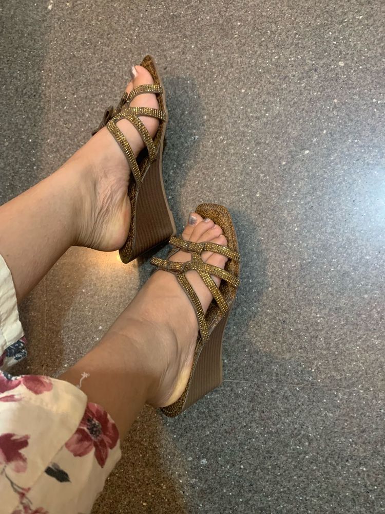 Sparkling Wedge Sandals