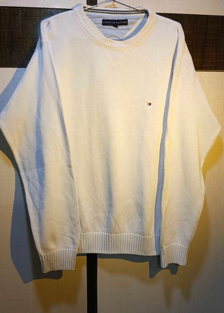 Tommy Hilfiger Unisex White Sweater