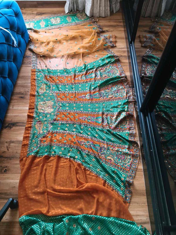 Designer lehanga Saree with unstitched blouse
