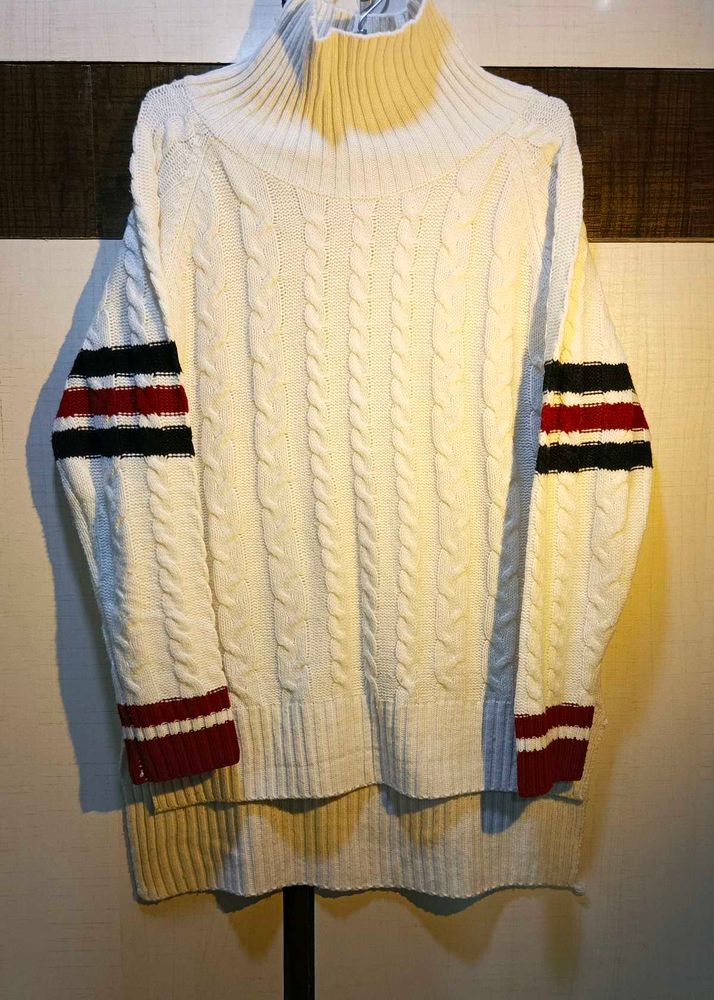 Beautiful Imported Striped Knit Sweater