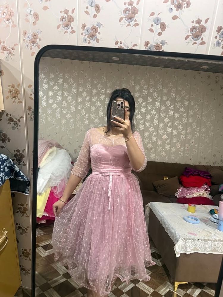 Elegant Pink Tulle Dress🎀❤️