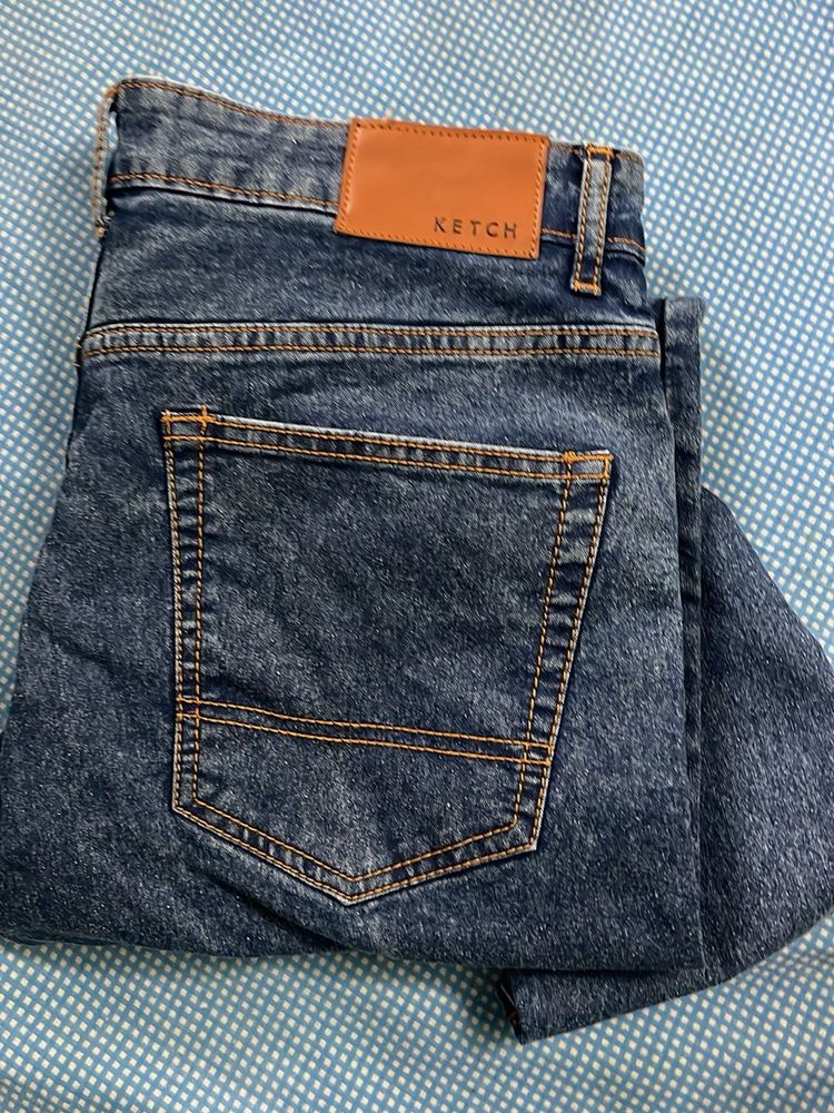 KETCH Men’s Tapered Fit Mid Rise Jeans
