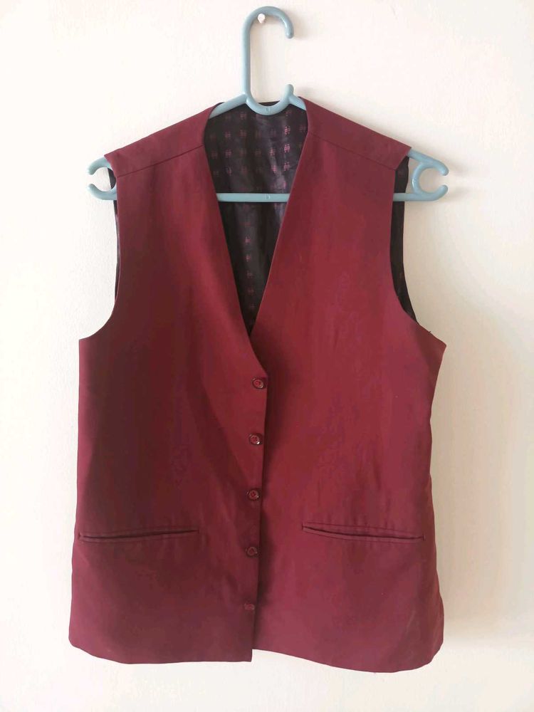 Burgundy Waistcoat