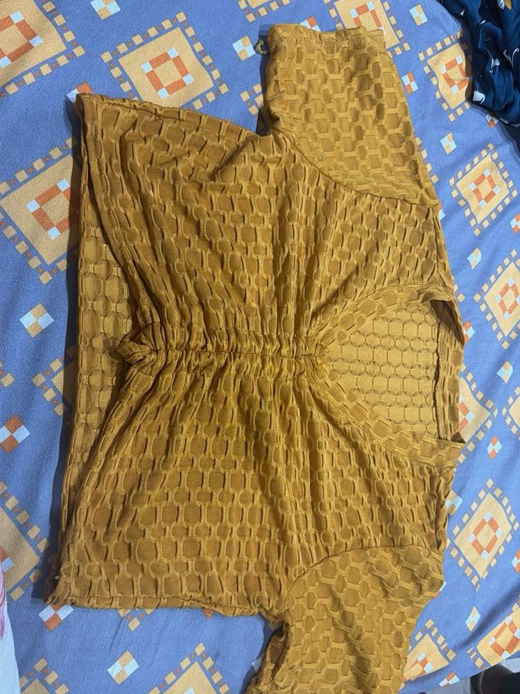 Textured Yellow Top