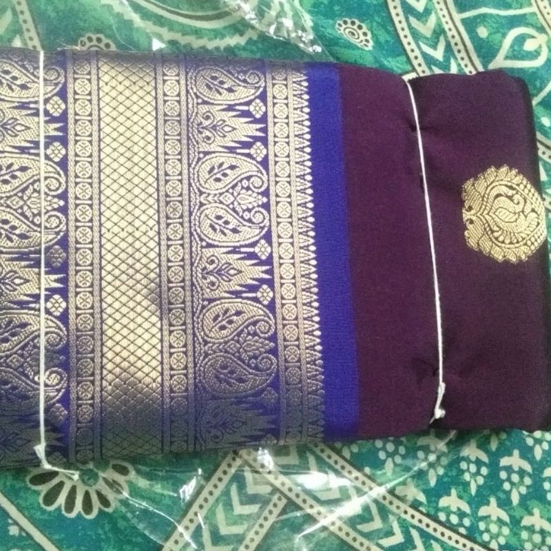 Elegant Purple Banarasi Silk Saree