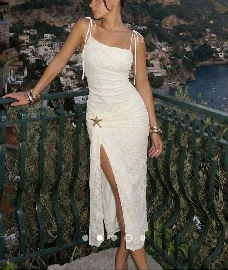 Savana White Lace Maxi Dress