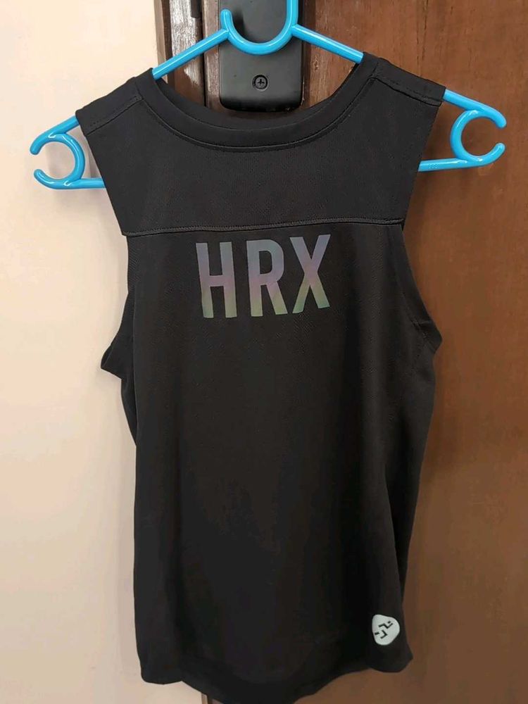 HRX Black Sleeveless Athletic Top