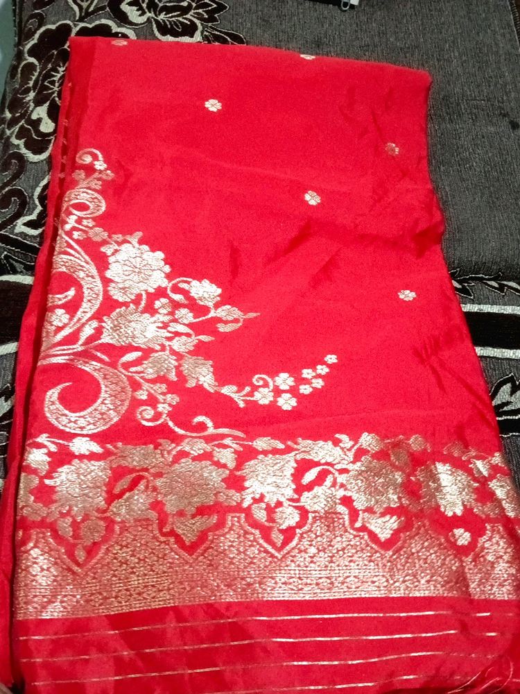 New Red Banarasi Dupatta