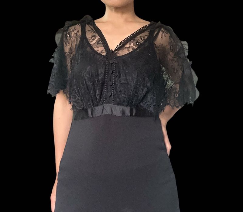 Elegant Black Lace Dress