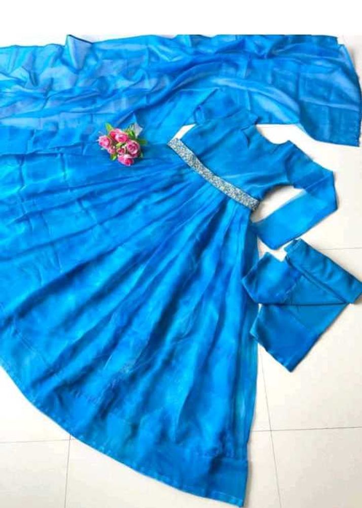 Royal Blue Kurta Set with Dupatta