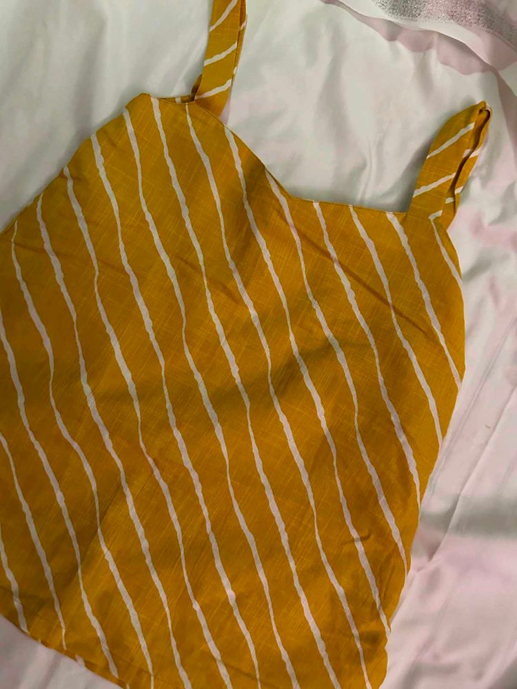 Yellow Ethnic Kurta Top