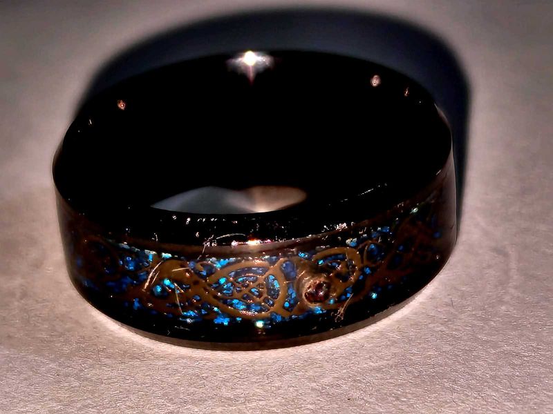 Shimmery Dragon Inlay Ring