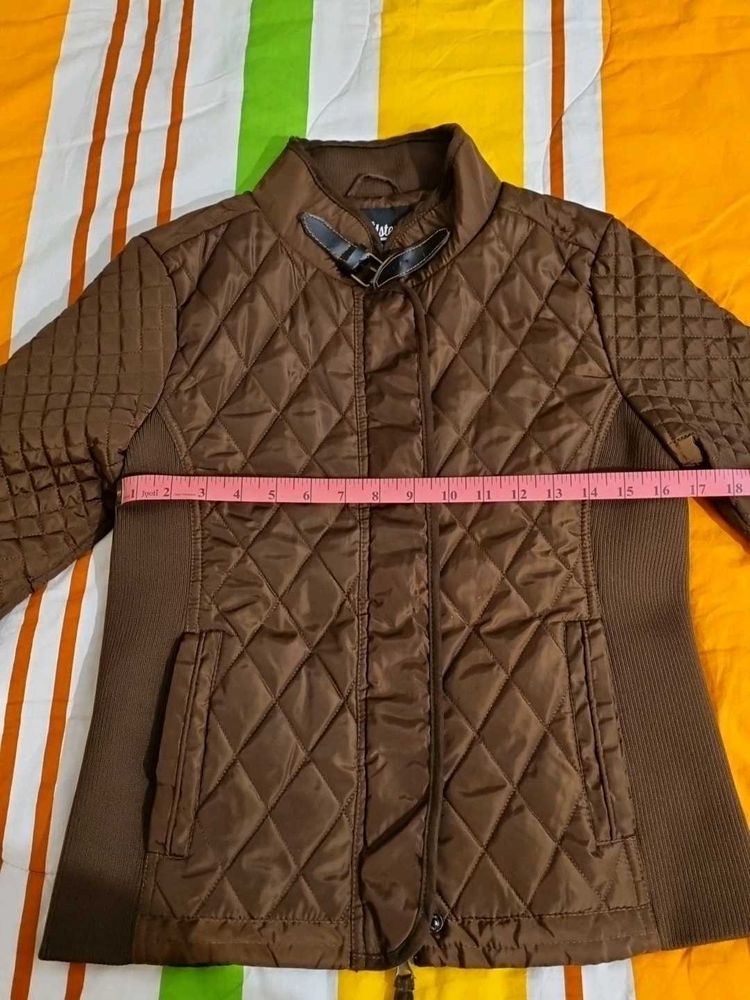 Stylish Quilted Brown Jacket