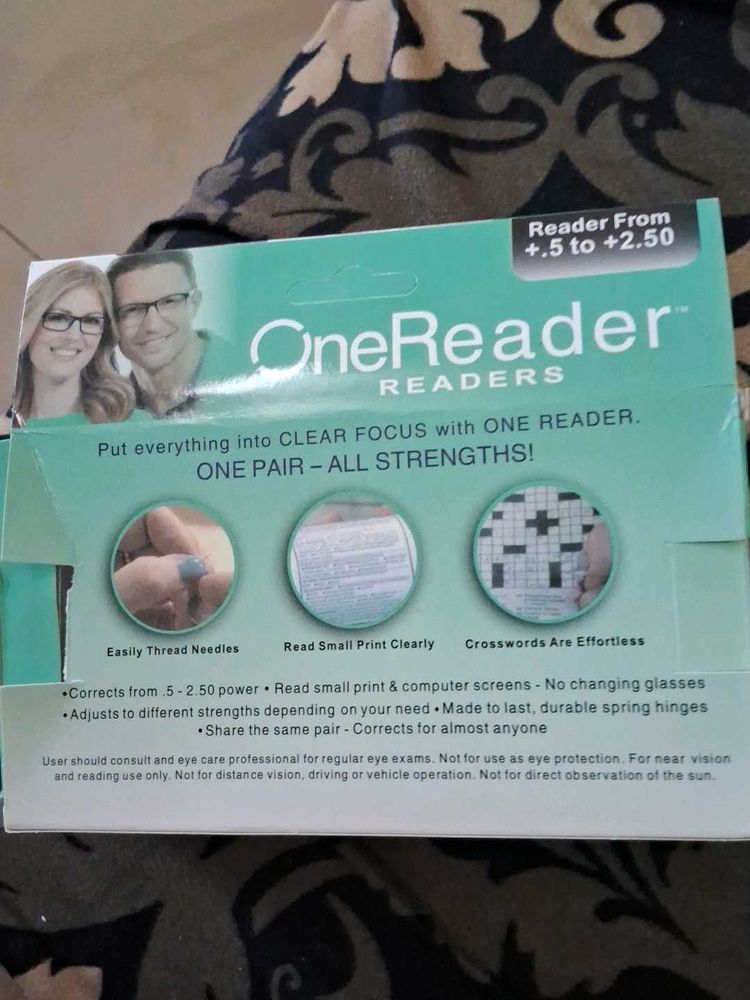 ONE READER POWER ADJUSTABLE GLASS