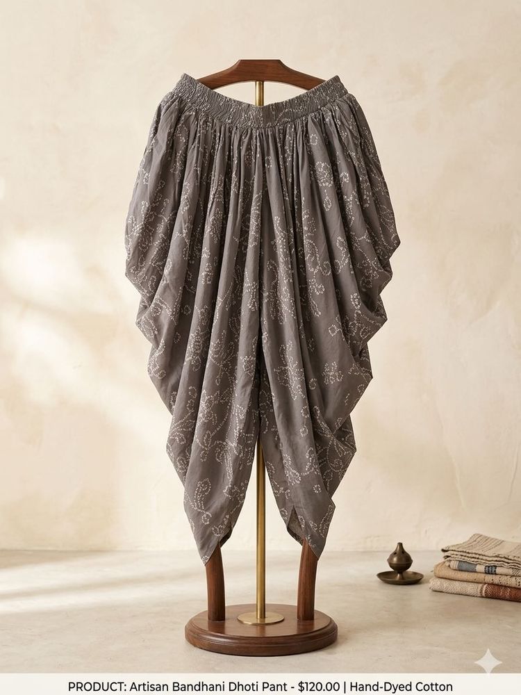 Artisan Bandhani print Dhoti Pants