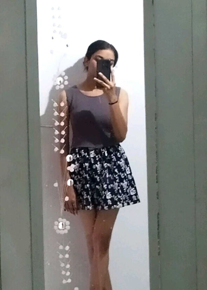 stylish flower printed tunic top