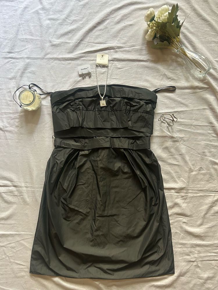 Silver grey tube dress