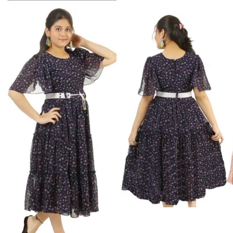 Chic Floral Print Midi Dress