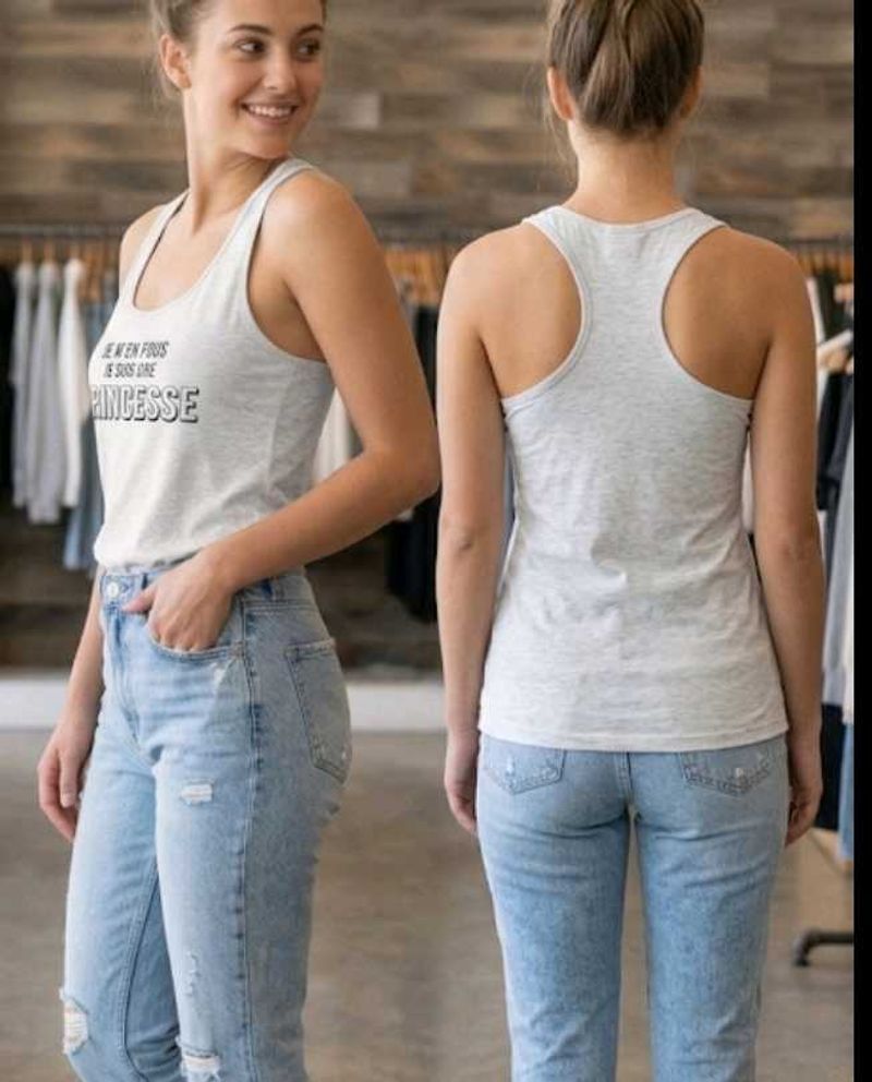 Grey "Princess" Tank Top
