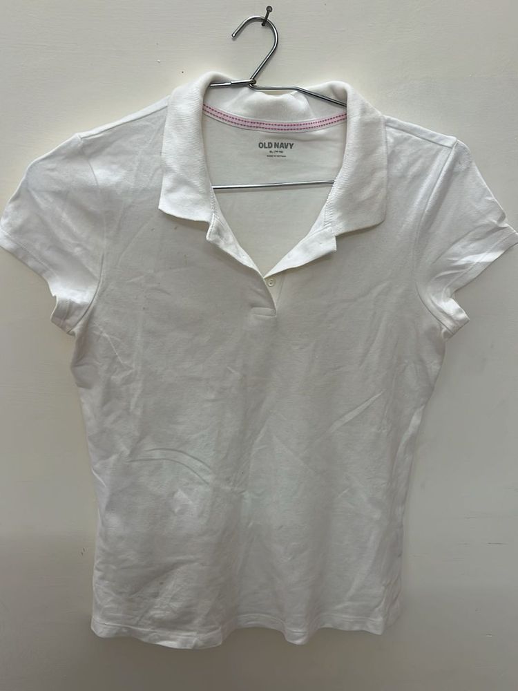 White Polo T-Shirt