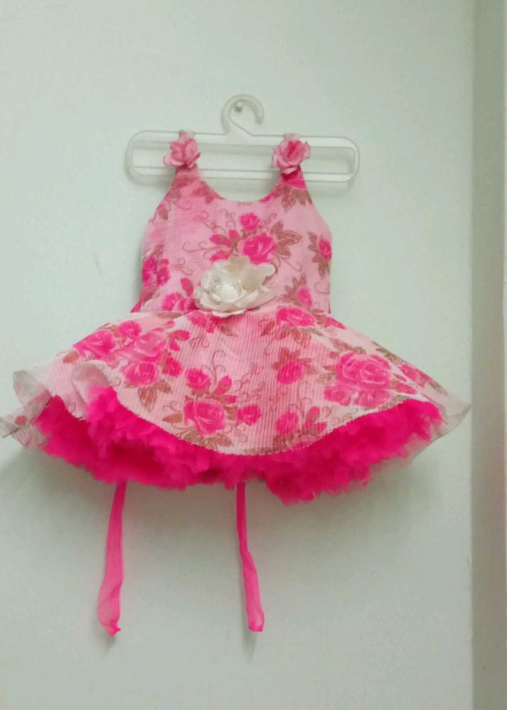 Adorable Pink Floral Baby Dress