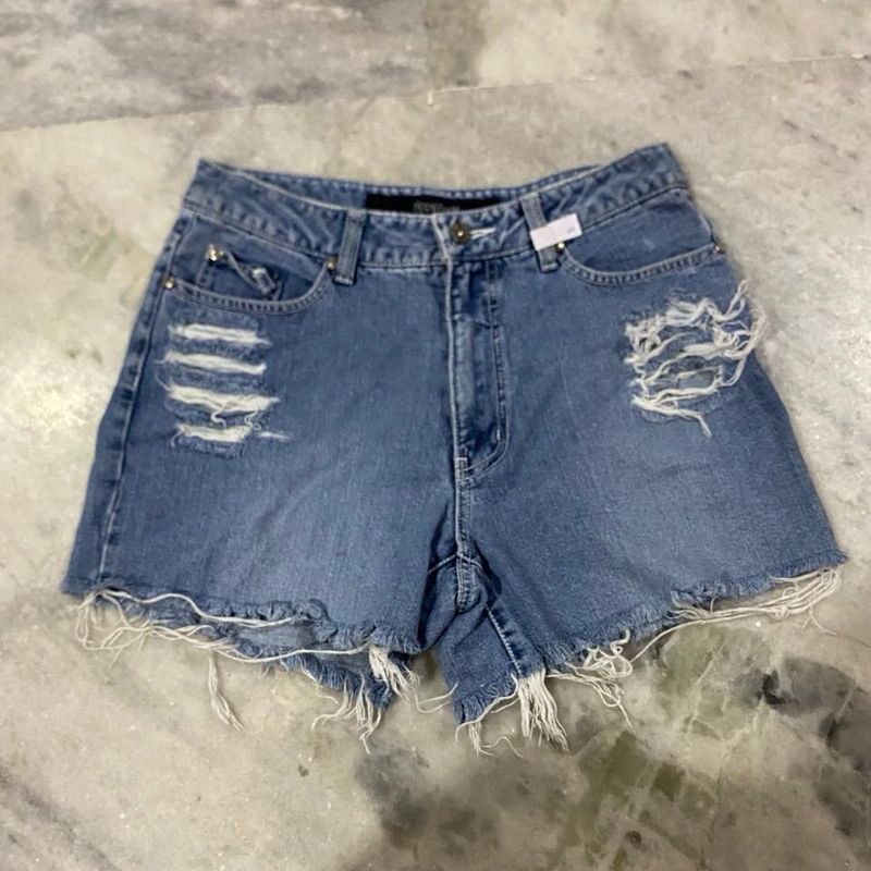 Distressed Denim Shorts