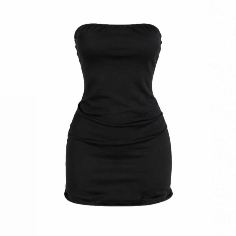 Chic Black Mini Tube Dress