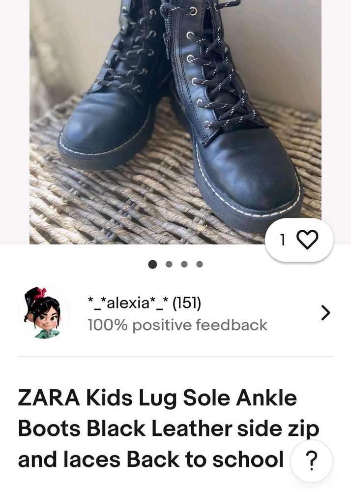 ZARA Kids Lug Sole Boots
