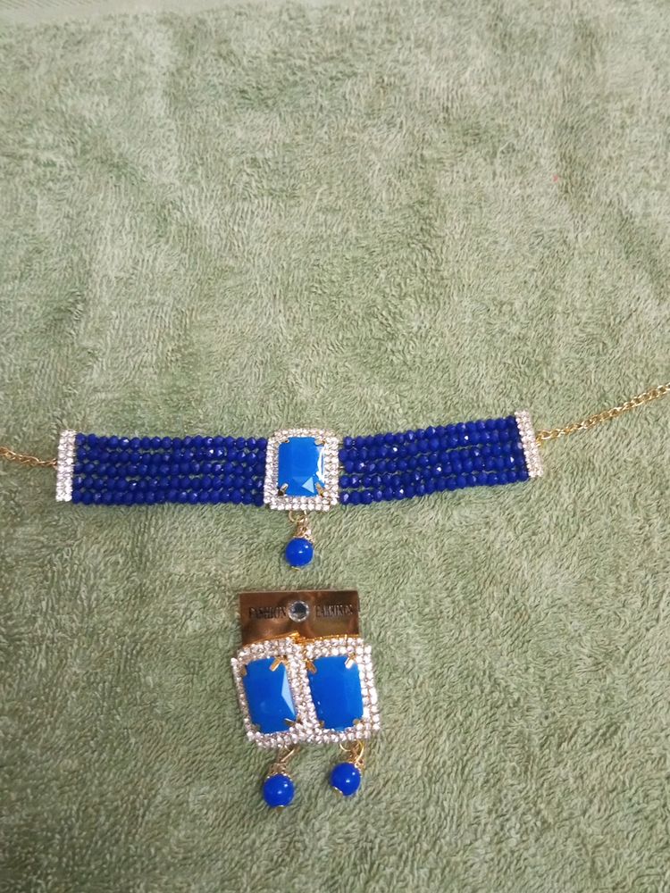 Blue 💙 Choker Set