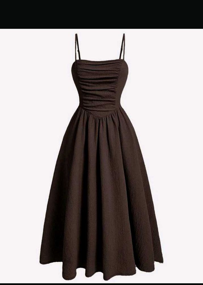 Vintage Brown Midi Dress