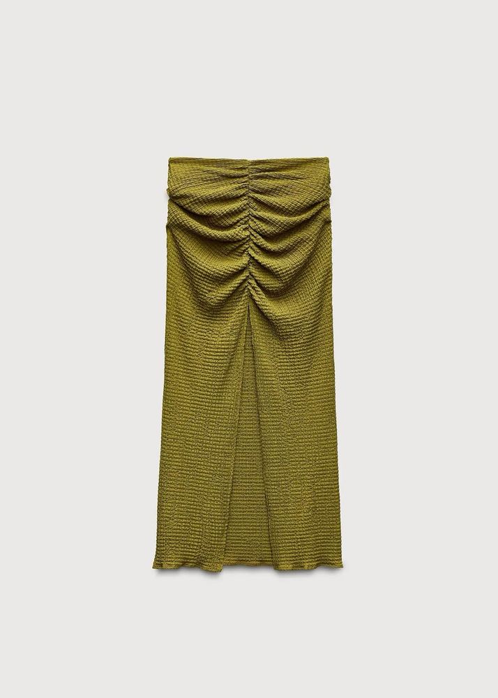 Zara gathered textured skirt and top