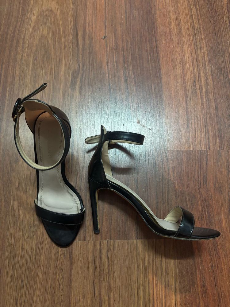 Black Ankle Strap Heels