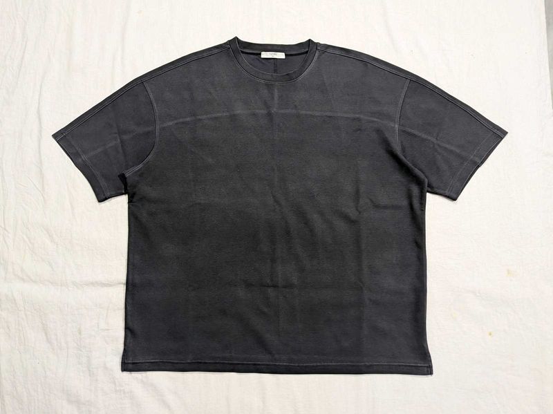 Topten Men's Oversized Washed Grey T-Shirt